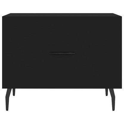 Coffee Table 50x50x40 cm Engineered Wood Black