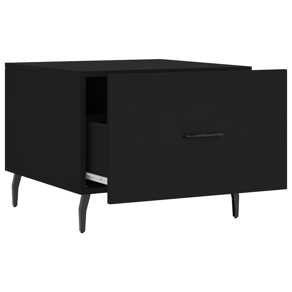 Coffee Table 50x50x40 cm Engineered Wood Black