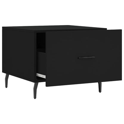 Coffee Table 50x50x40 cm Engineered Wood Black