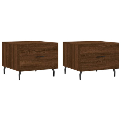 vidaXL Coffee Tables 2 pcs Brown Oak 50x50x40 cm Engineered Wood