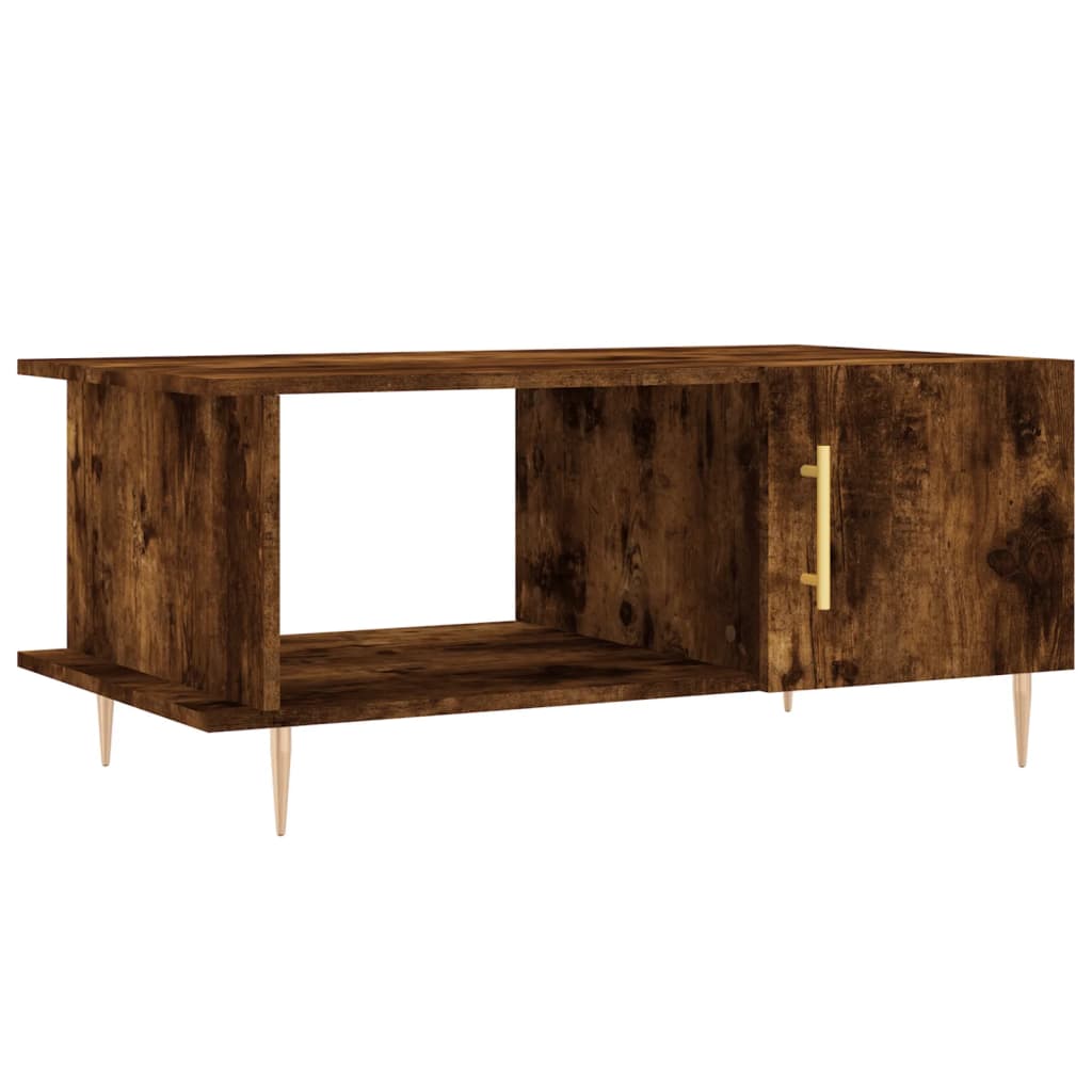 vidaXL Coffee Table Smoked Oak 90x50x40 cm Engineered Wood