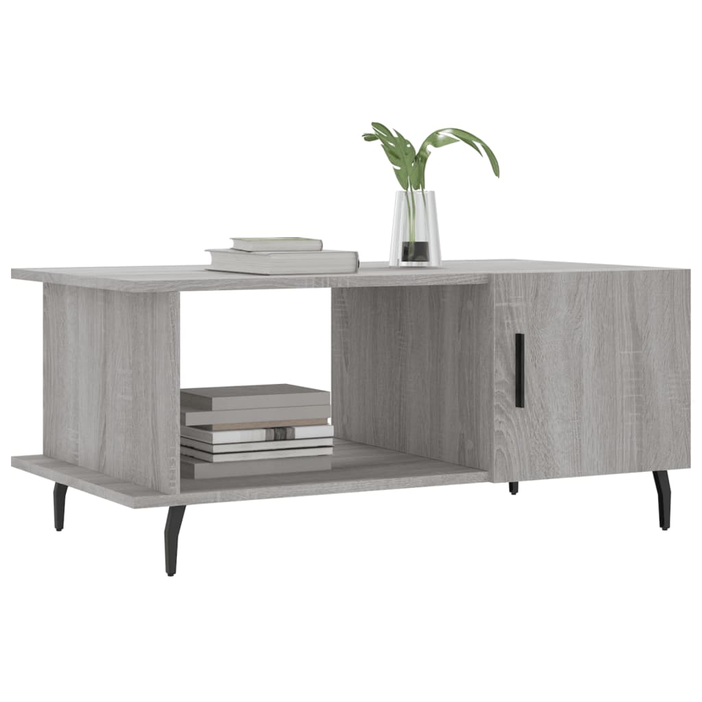 vidaXL Coffee Table Grey Sonoma 90x50x40 cm Engineered Wood