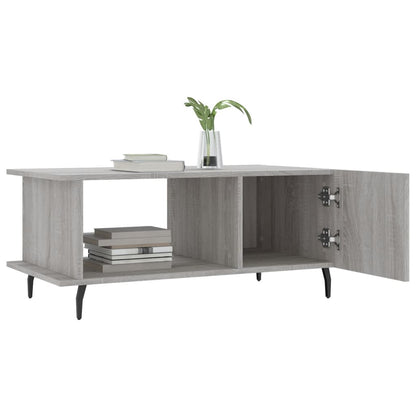 vidaXL Coffee Table Grey Sonoma 90x50x40 cm Engineered Wood