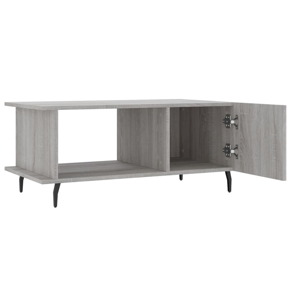 vidaXL Coffee Table Grey Sonoma 90x50x40 cm Engineered Wood