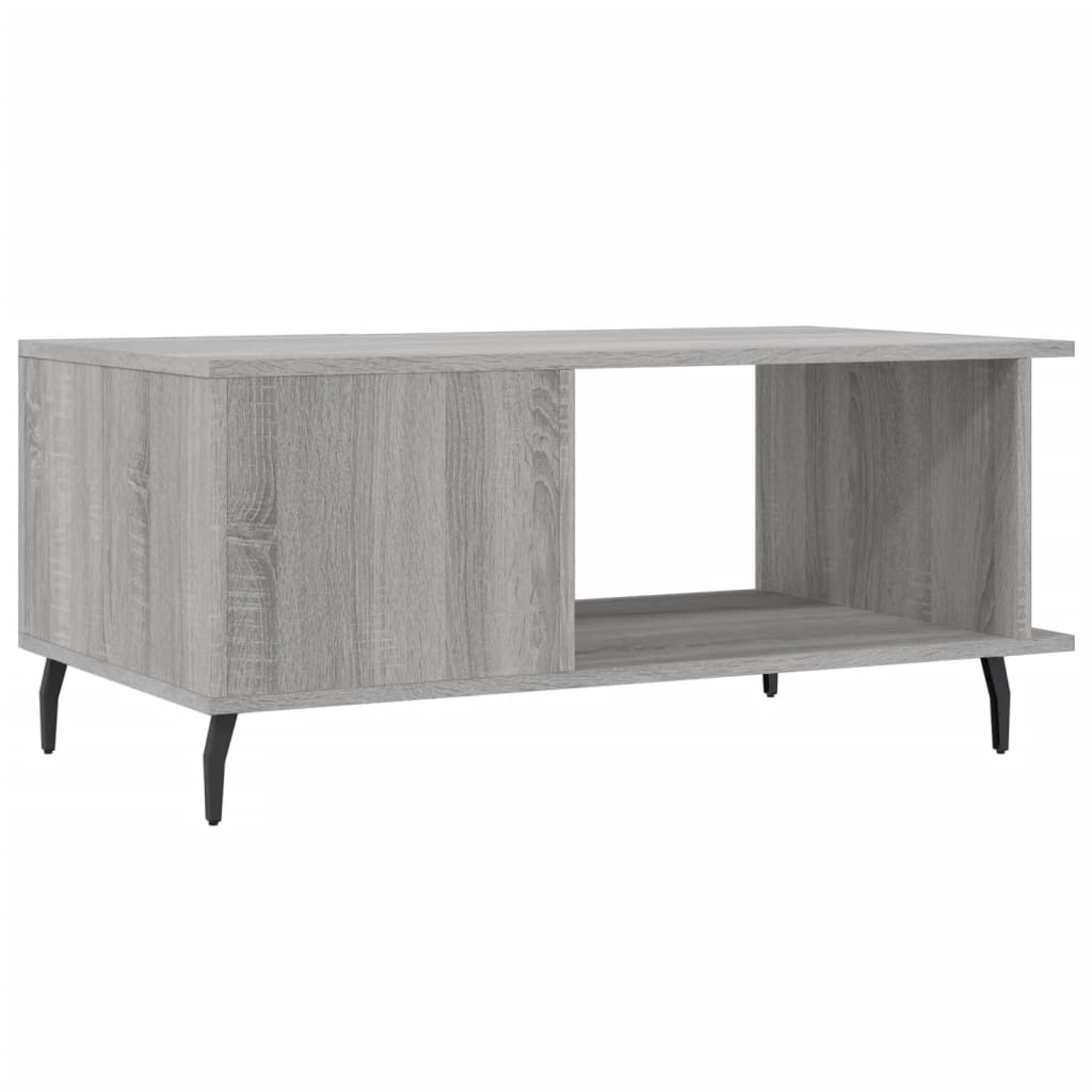 vidaXL Coffee Table Grey Sonoma 90x50x40 cm Engineered Wood