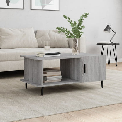 vidaXL Coffee Table Grey Sonoma 90x50x40 cm Engineered Wood