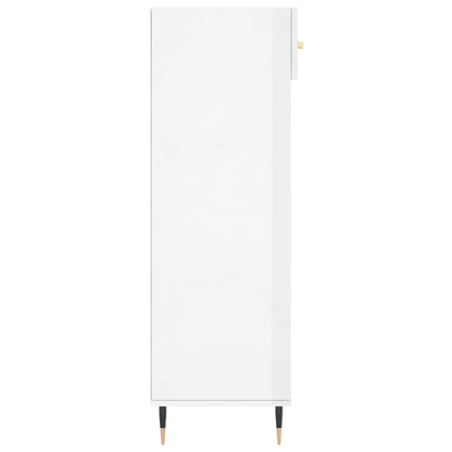 vidaXL Shoe Cabinet High Gloss White 60x35x105 cm Engineered Wood