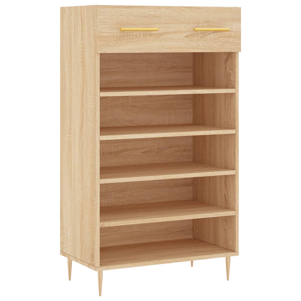 vidaXL Shoe Cabinet Sonoma Oak 60x35x105 cm Engineered Wood