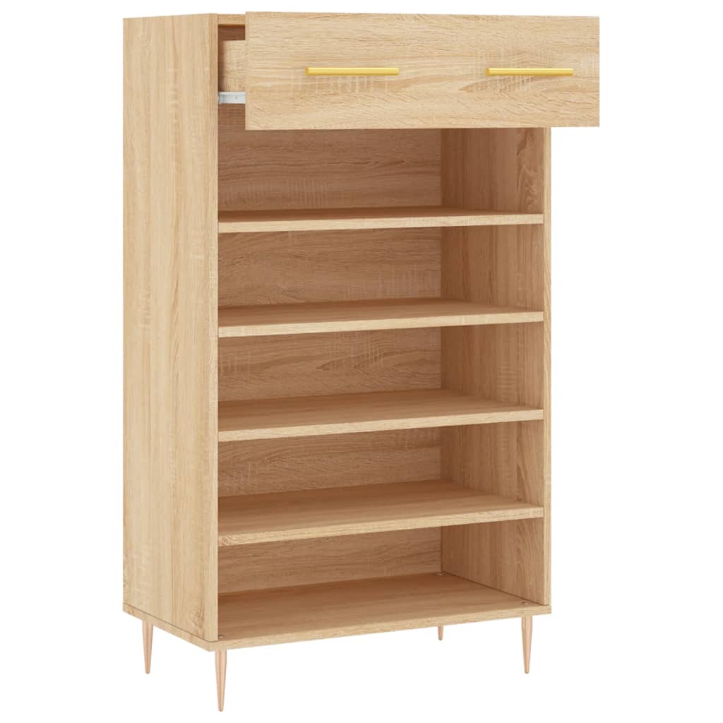 vidaXL Shoe Cabinet Sonoma Oak 60x35x105 cm Engineered Wood