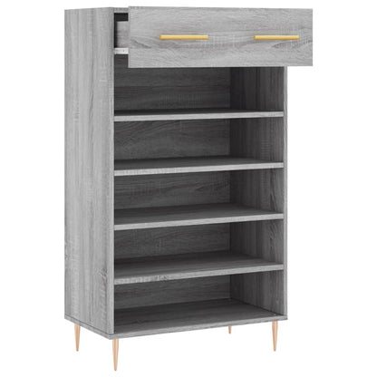 vidaXL Shoe Cabinet Grey Sonoma 60x35x105 cm Engineered Wood