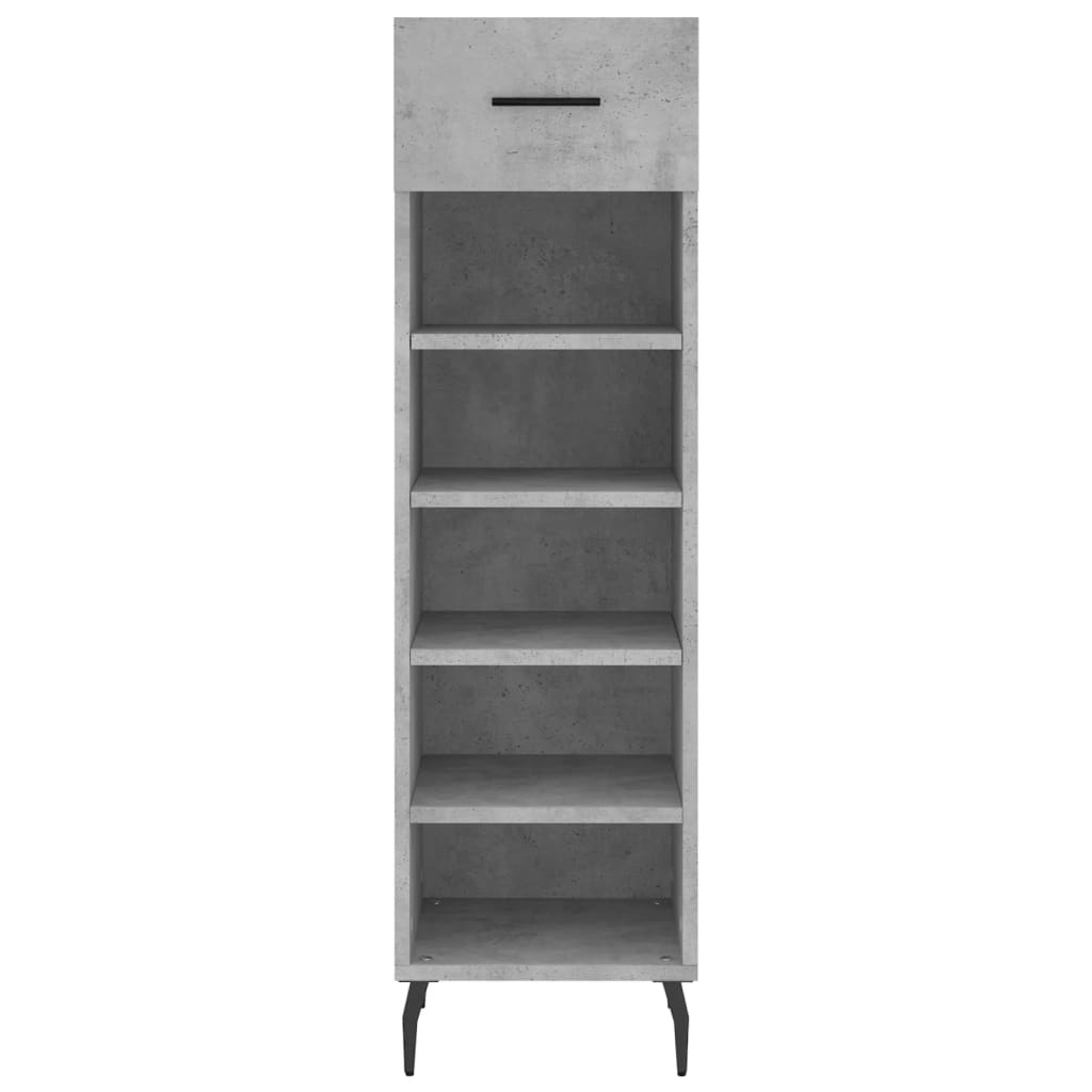 vidaXL Shoe Cabinet Concrete Grey 30x35x105 cm Engineered Wood