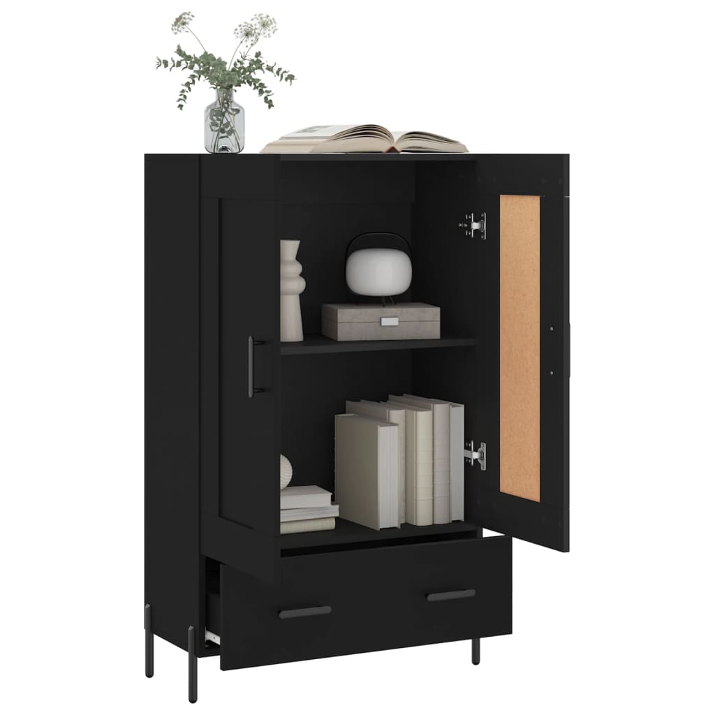 vidaXL Highboard Black 69.5x31x115 cm Engineered Wood