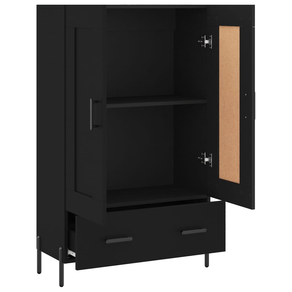 vidaXL Highboard Black 69.5x31x115 cm Engineered Wood