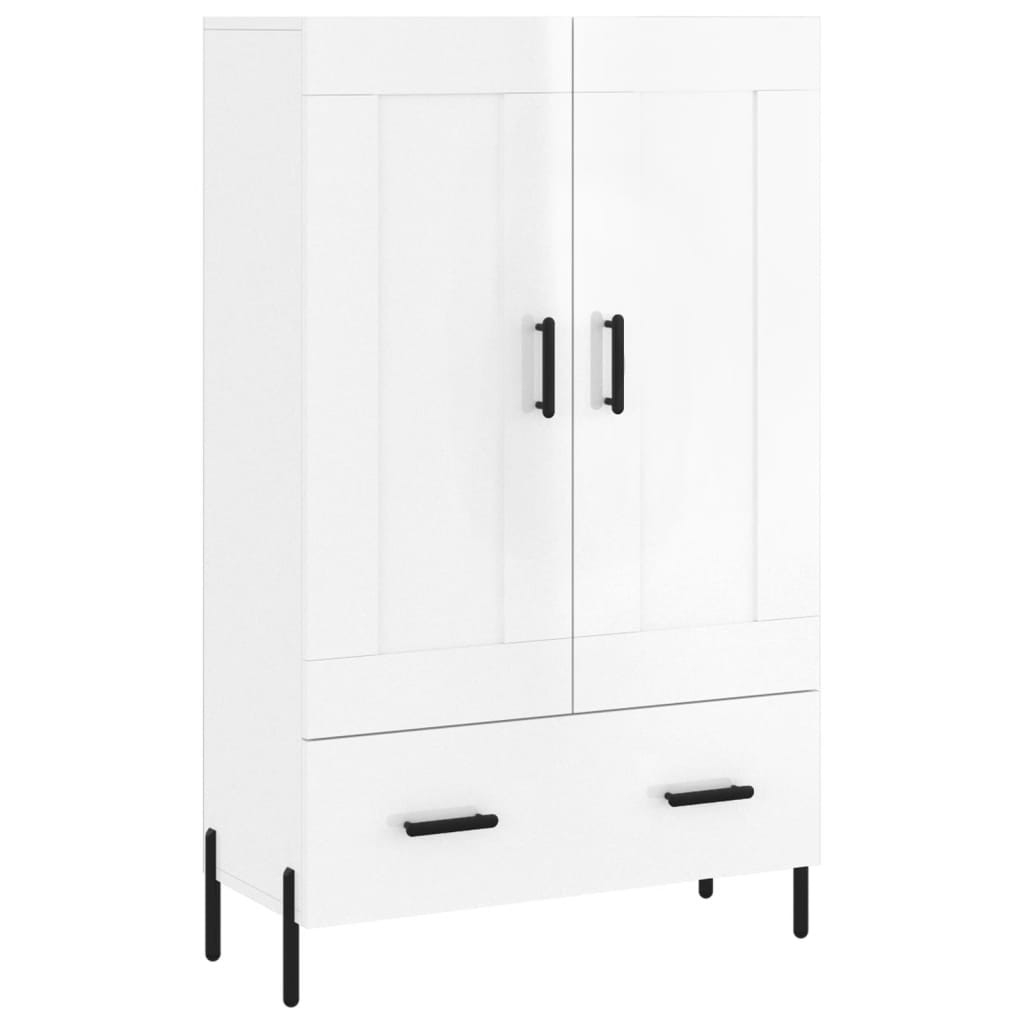 Highboard 69,5x31x115 cm Engineered Wood High gloss white