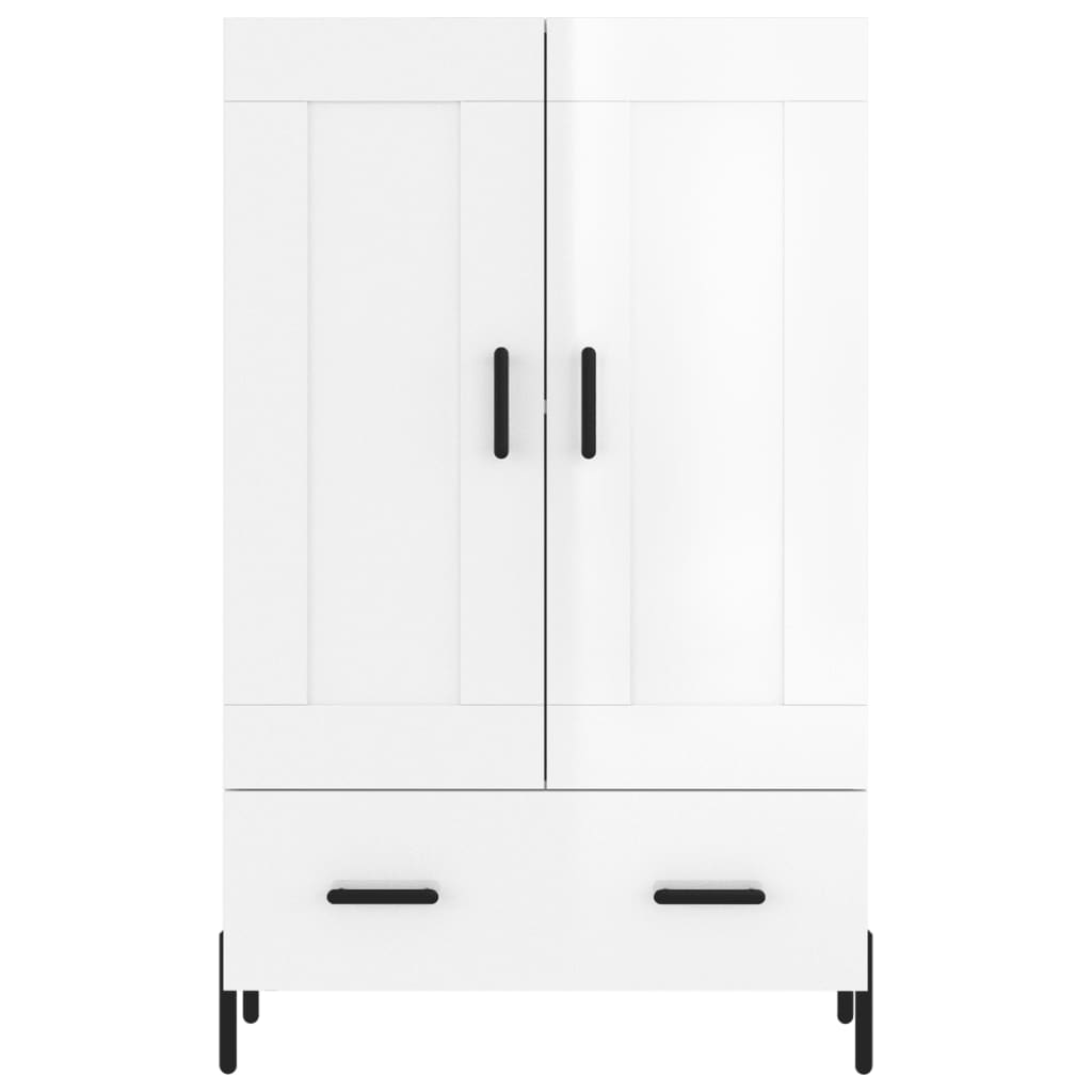 Highboard 69,5x31x115 cm Engineered Wood High gloss white