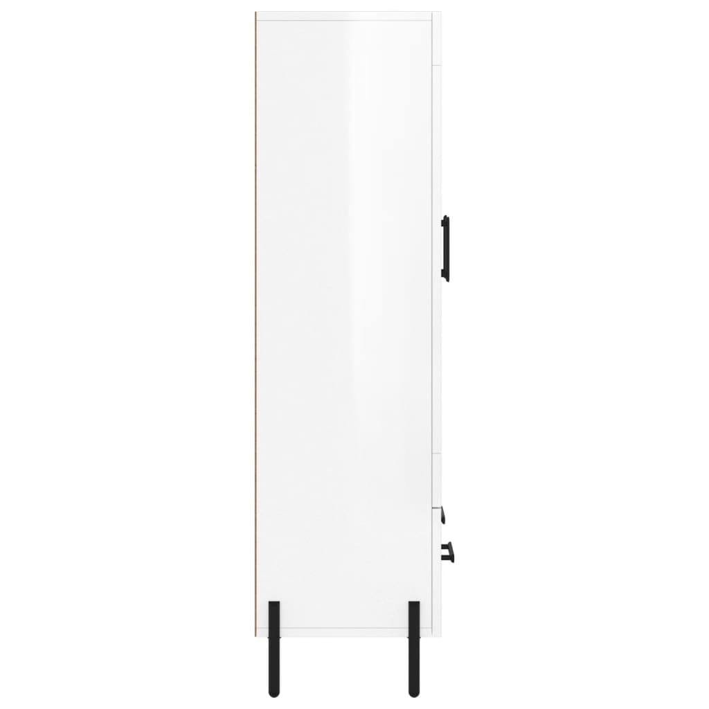 Highboard 69,5x31x115 cm Engineered Wood High gloss white