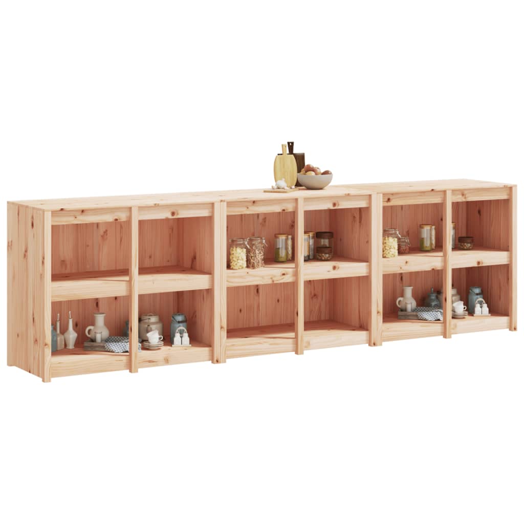 vidaXL Outdoor Kitchen Cabinets "MEPPEL" 3 pcs Solid Wood Pine 3