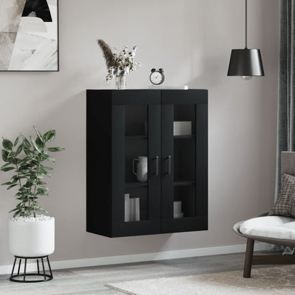 vidaXL Wall Mounted Cabinet Black 69.5x34x90 cm