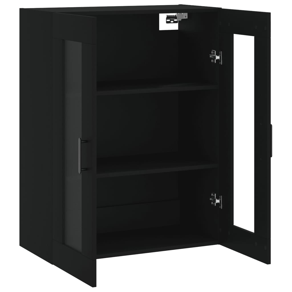 vidaXL Wall Mounted Cabinet Black 69.5x34x90 cm