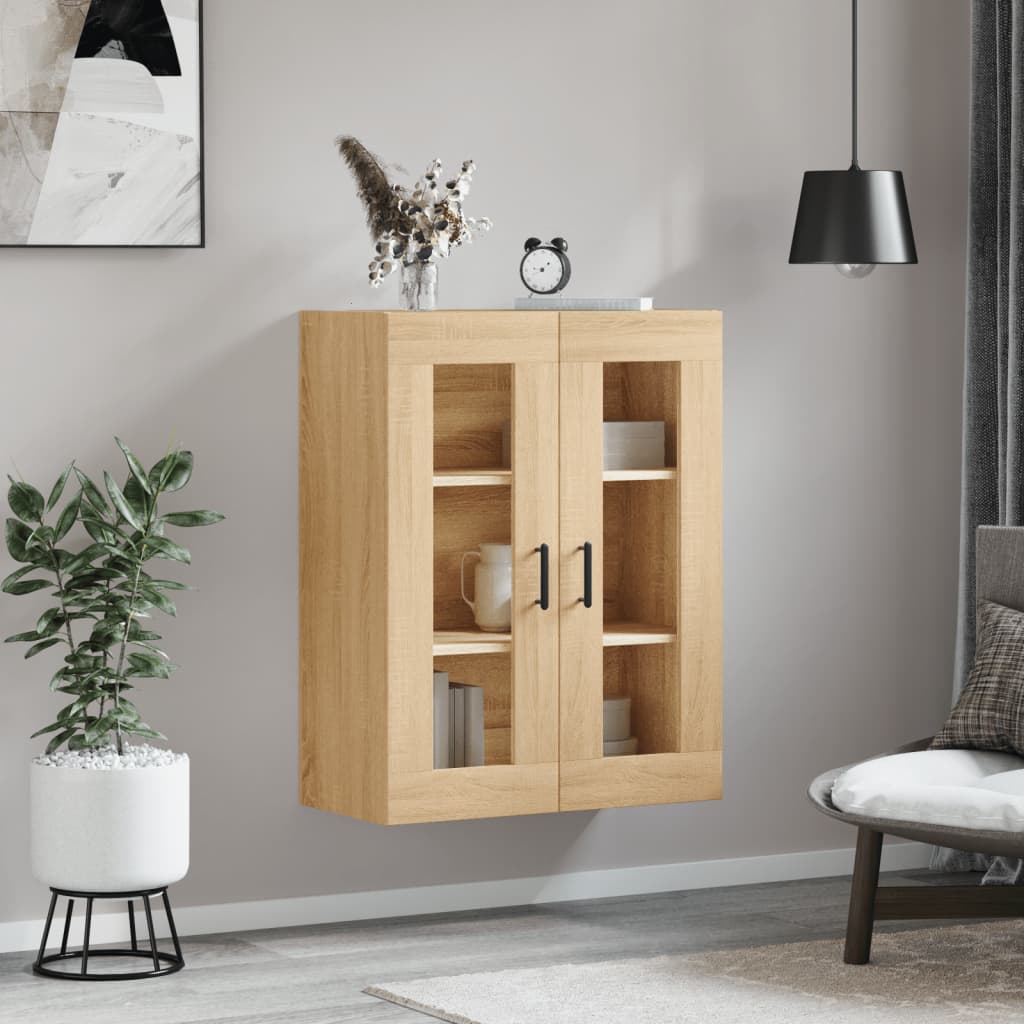 vidaXL Wall Mounted Cabinet Sonoma Oak 69.5x34x90 cm