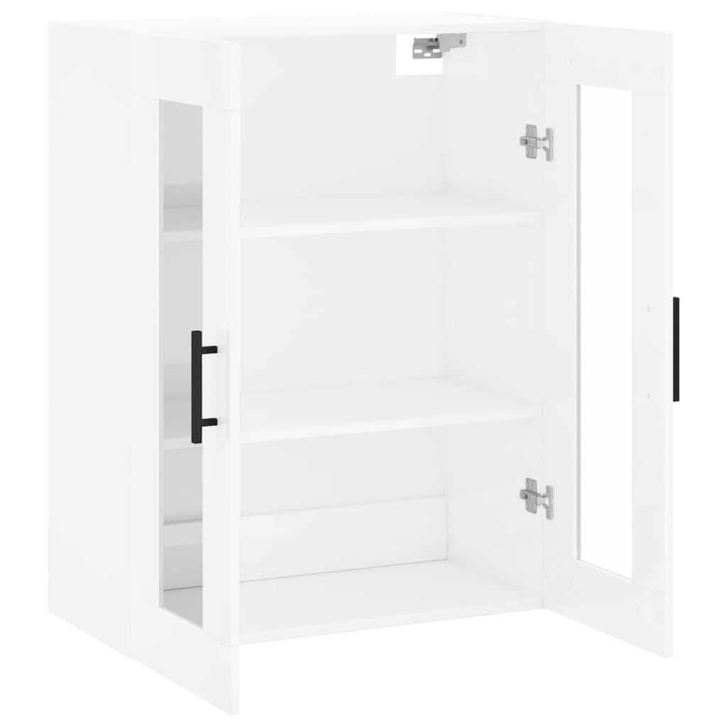 vidaXL Wall Mounted Cabinet High Gloss White 69.5x34x90 cm