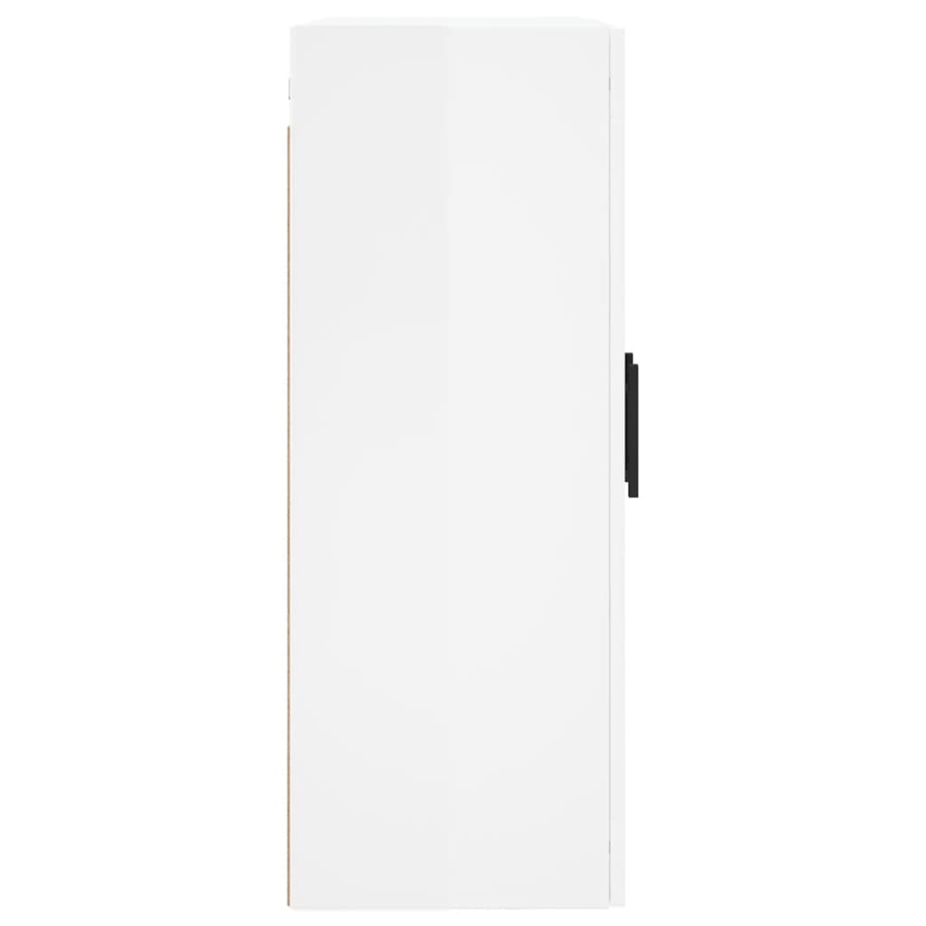 vidaXL Wall Mounted Cabinet High Gloss White 69.5x34x90 cm