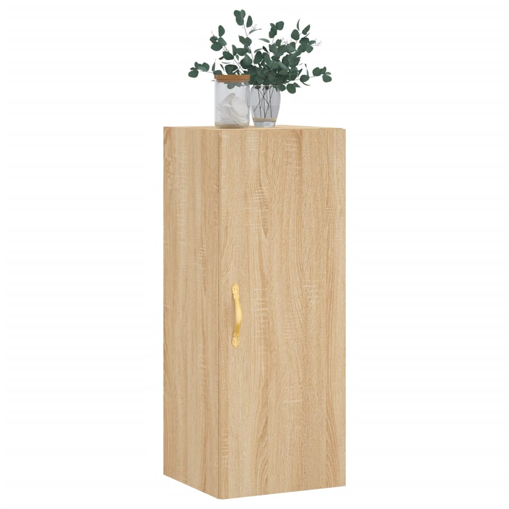 vidaXL Wall Mounted Cabinet Sonoma Oak 34.5x34x90 cm