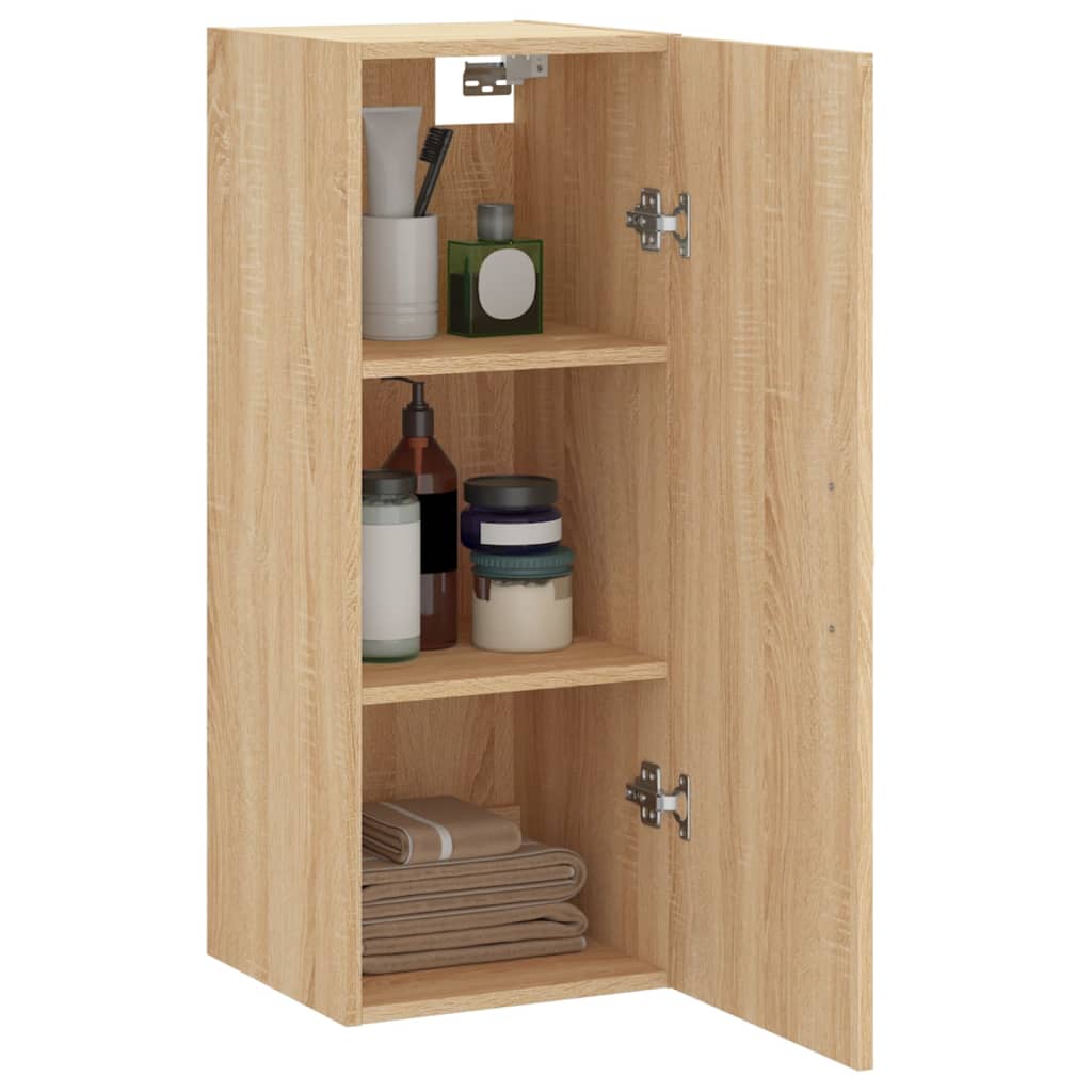 vidaXL Wall Mounted Cabinet Sonoma Oak 34.5x34x90 cm