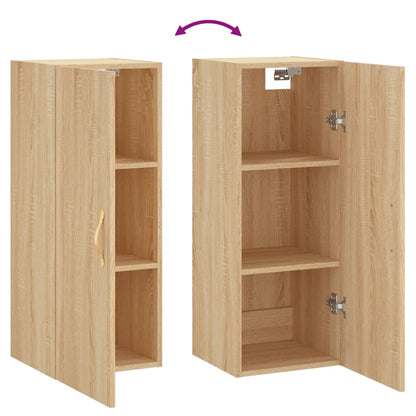 vidaXL Wall Mounted Cabinet Sonoma Oak 34.5x34x90 cm