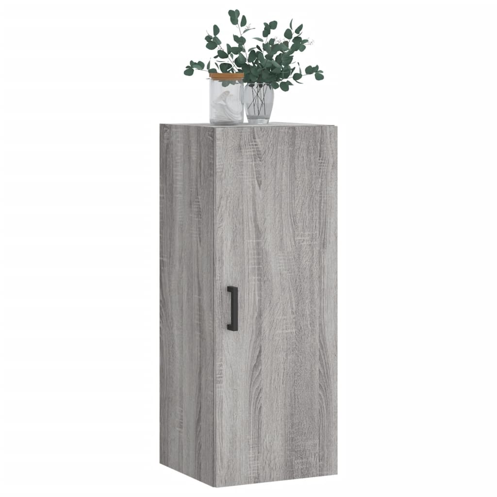 vidaXL Wall Mounted Cabinet Grey Sonoma 34.5x34x90 cm