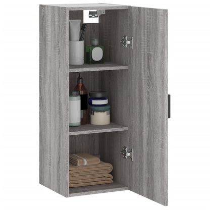 vidaXL Wall Mounted Cabinet Grey Sonoma 34.5x34x90 cm