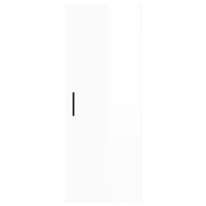 vidaXL Wall Mounted Cabinet High Gloss White 34.5x34x90 cm