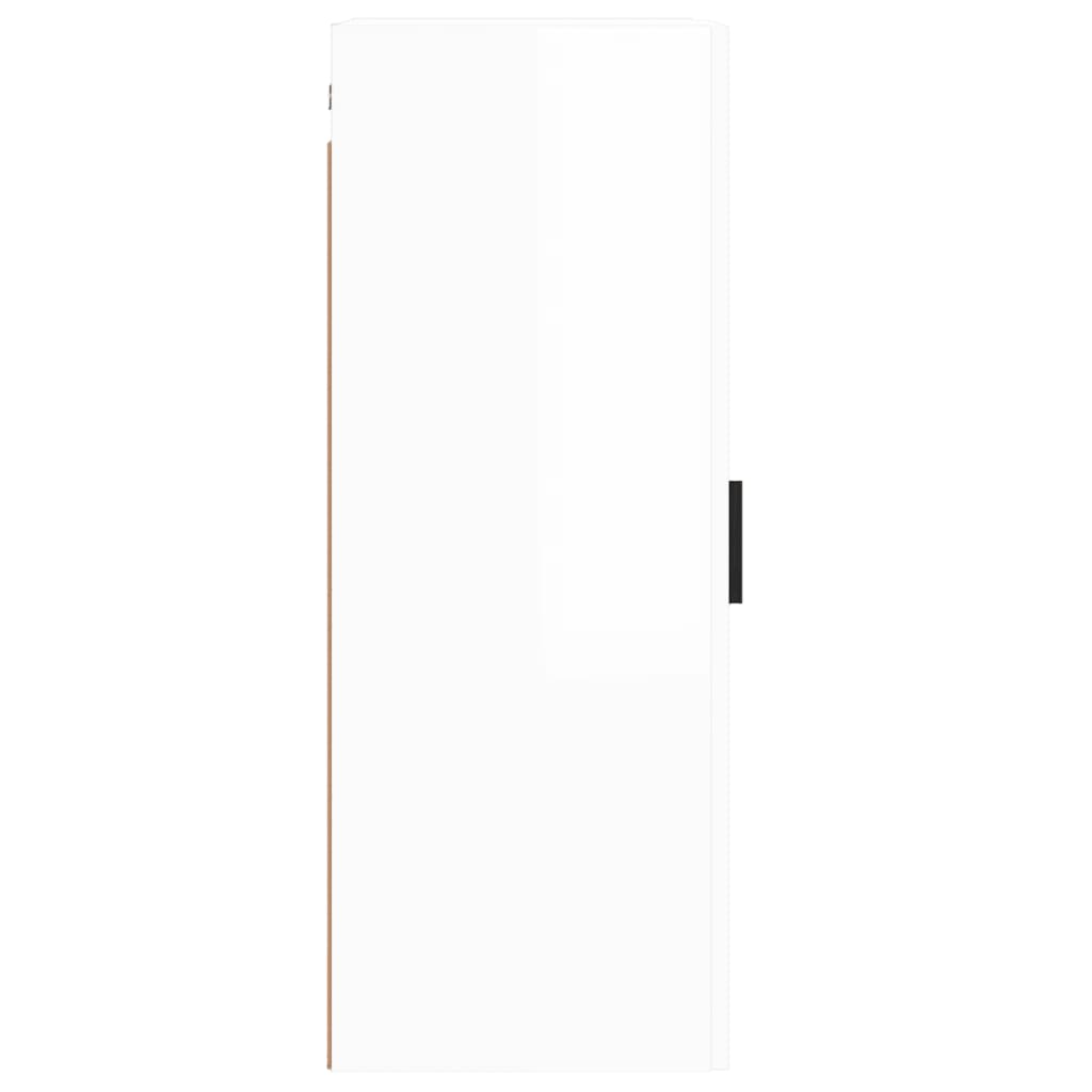 vidaXL Wall Mounted Cabinet High Gloss White 34.5x34x90 cm