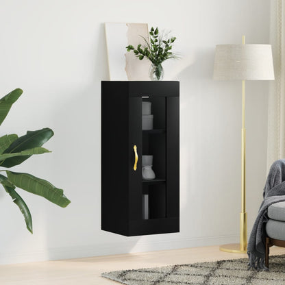 vidaXL Wall Mounted Cabinet Black 34.5x34x90 cm