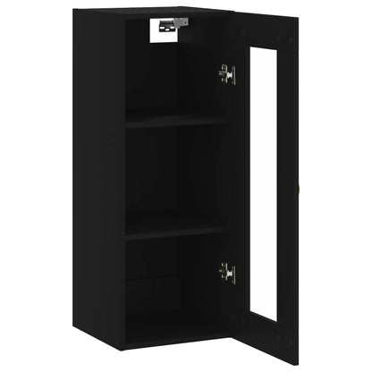 vidaXL Wall Mounted Cabinet Black 34.5x34x90 cm