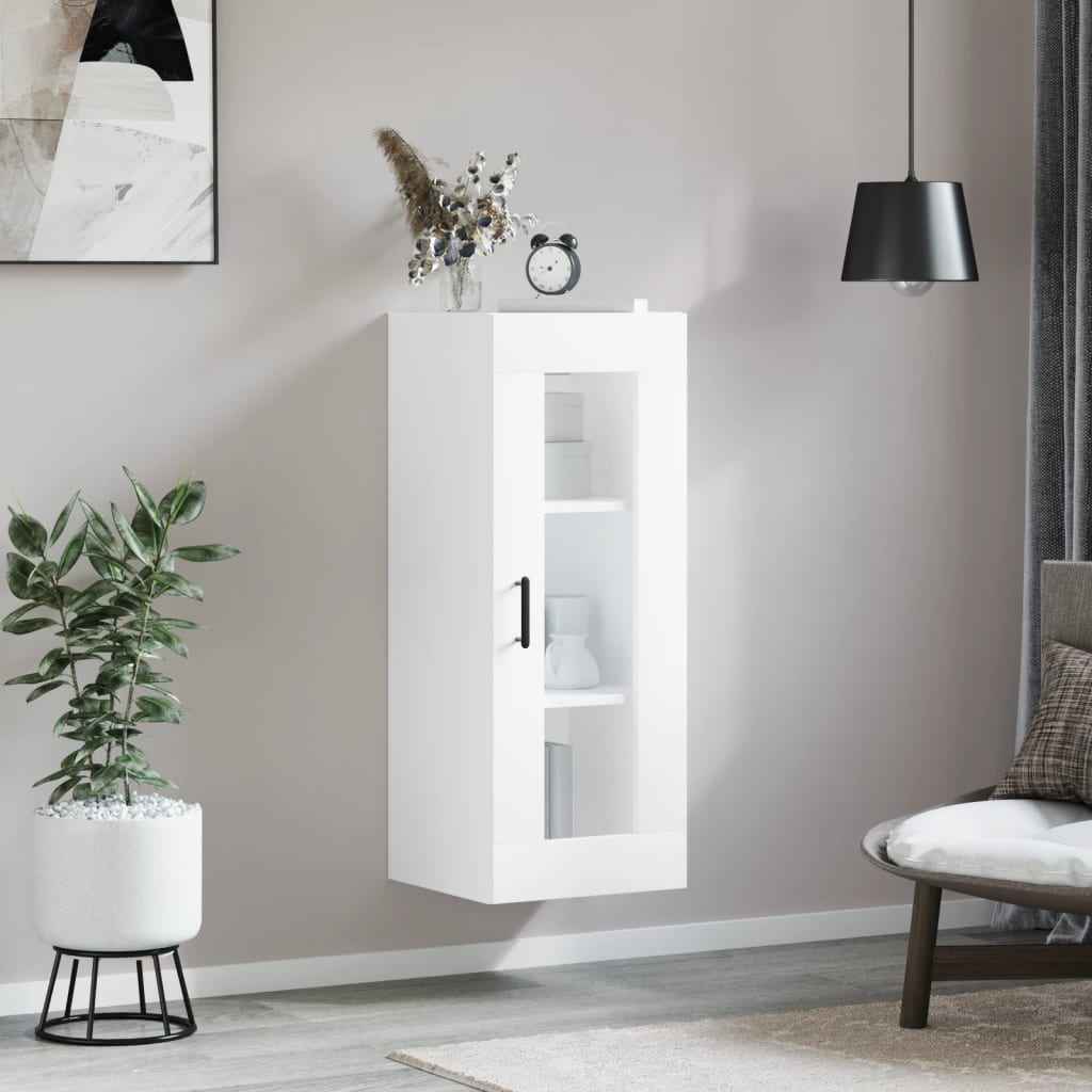 vidaXL Wall Mounted Cabinet White 34.5x34x90 cm