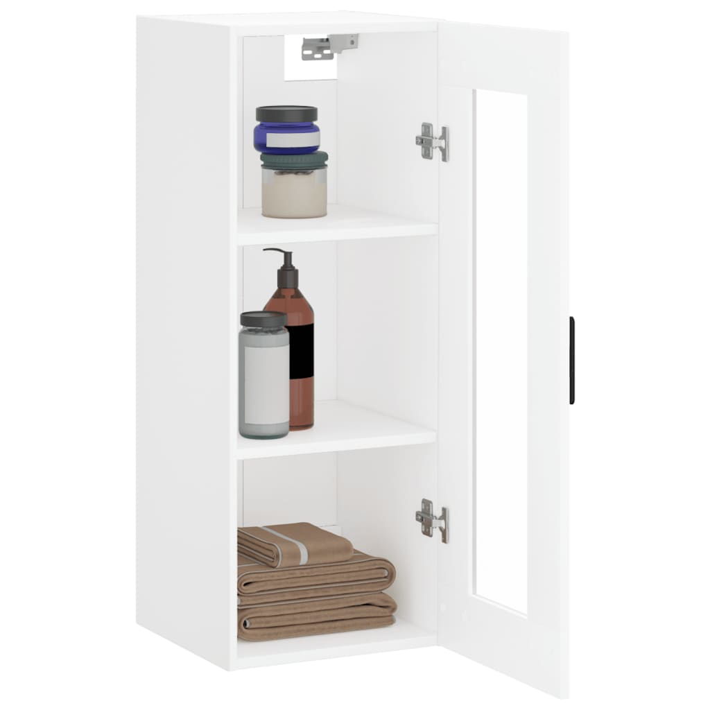 vidaXL Wall Mounted Cabinet White 34.5x34x90 cm