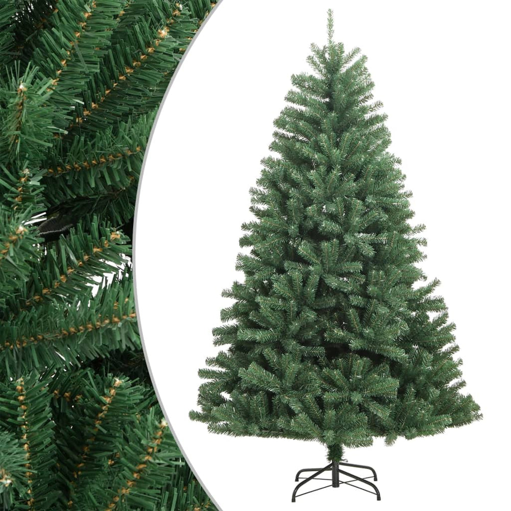 vidaXL Artificial Hinged Christmas Tree PVC and Metal Green 240 cm