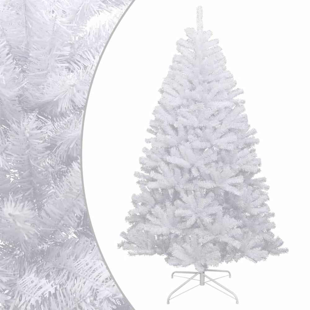 vidaXL Artificial Hinged Christmas Tree with Flocked Snow White