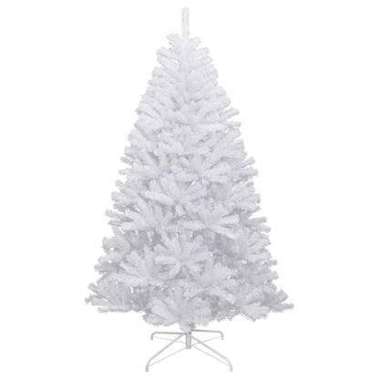 Artificial Hinged Christmas Tree with Flocked Snow White 210 cm