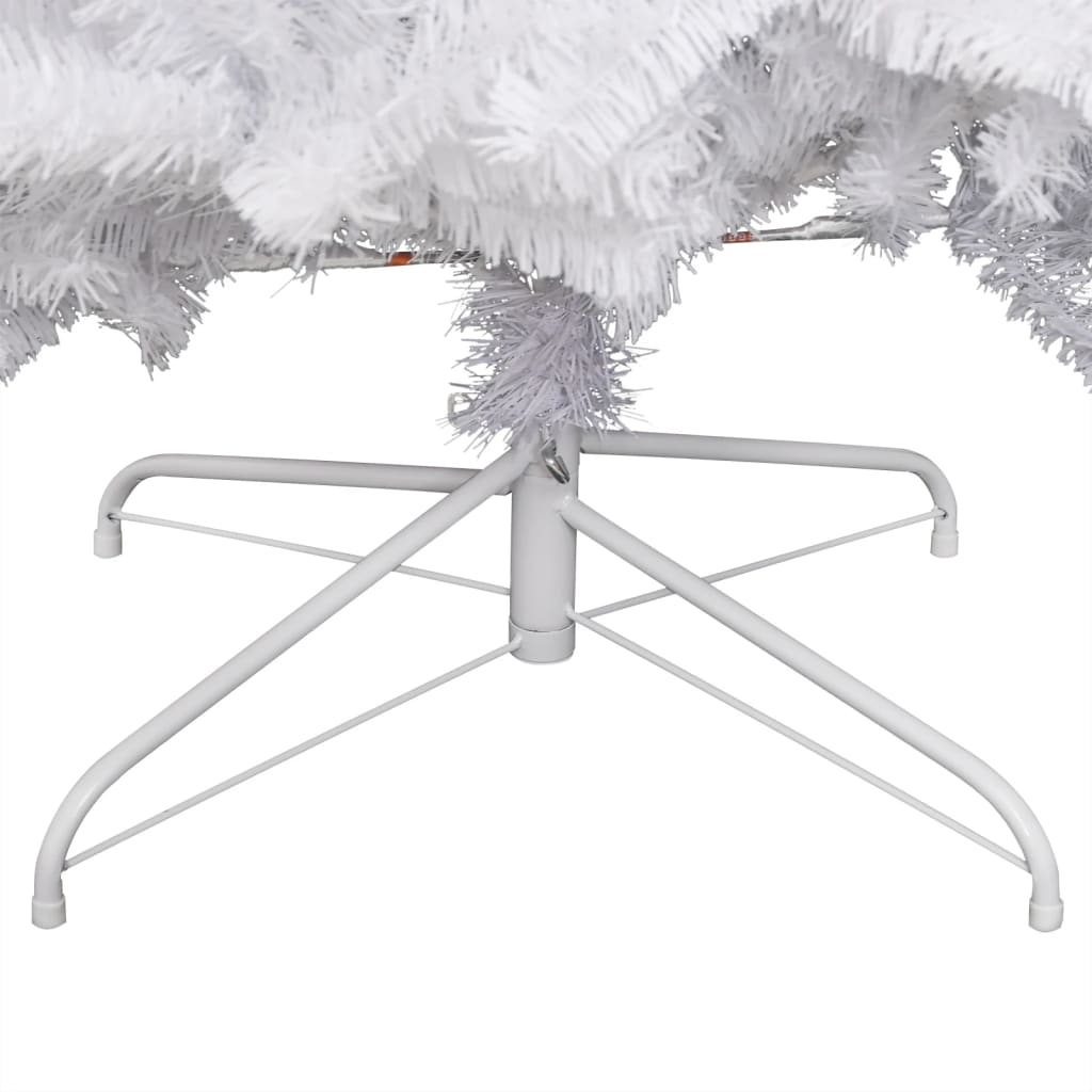 Artificial Hinged Christmas Tree with Flocked Snow White 210 cm
