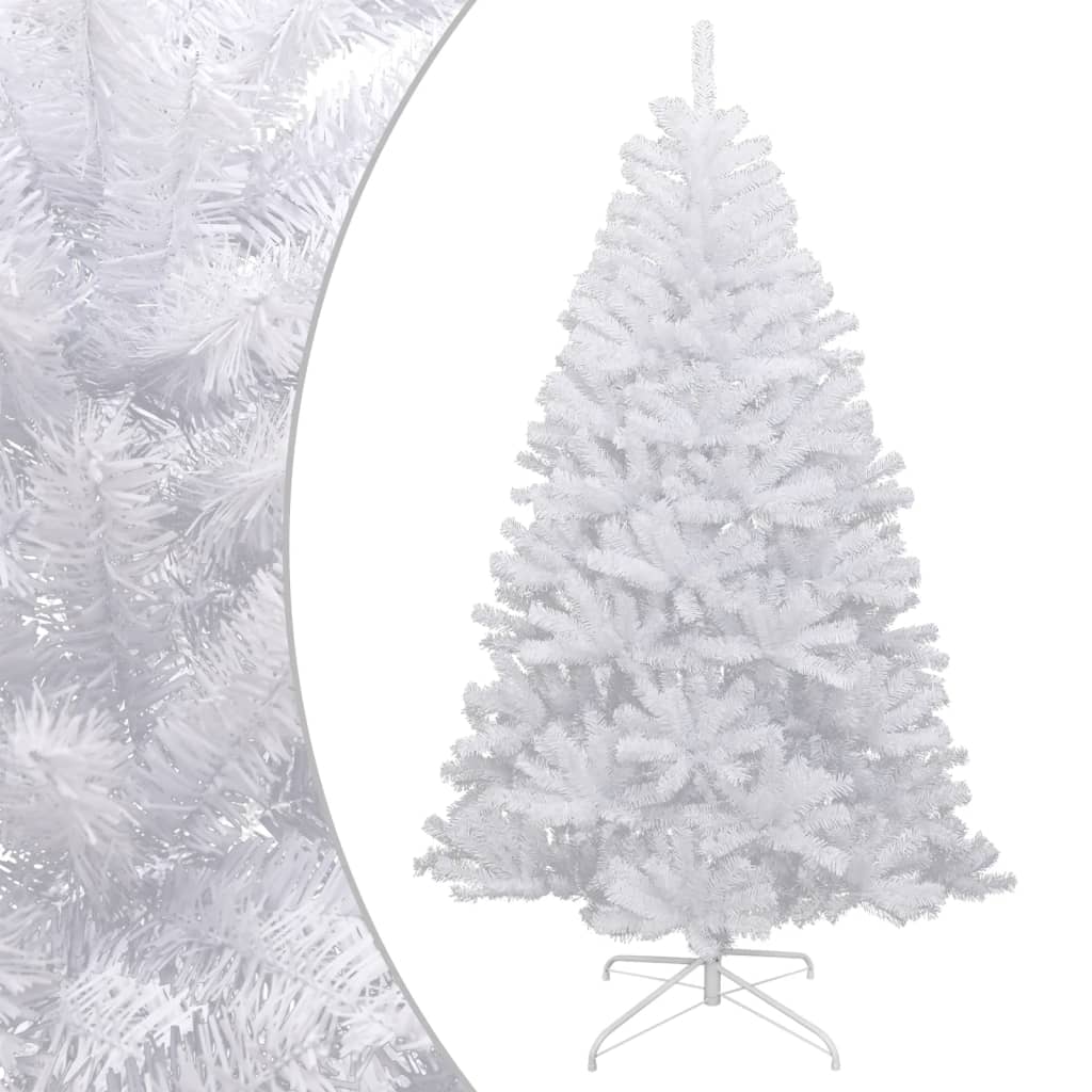 Artificial Hinged Christmas Tree with Flocked Snow White 240 cm