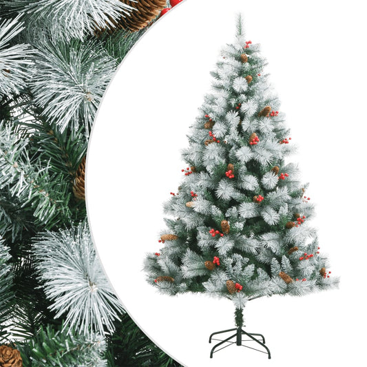 Artificial Christmas Tree Green and white 210 cm Basic