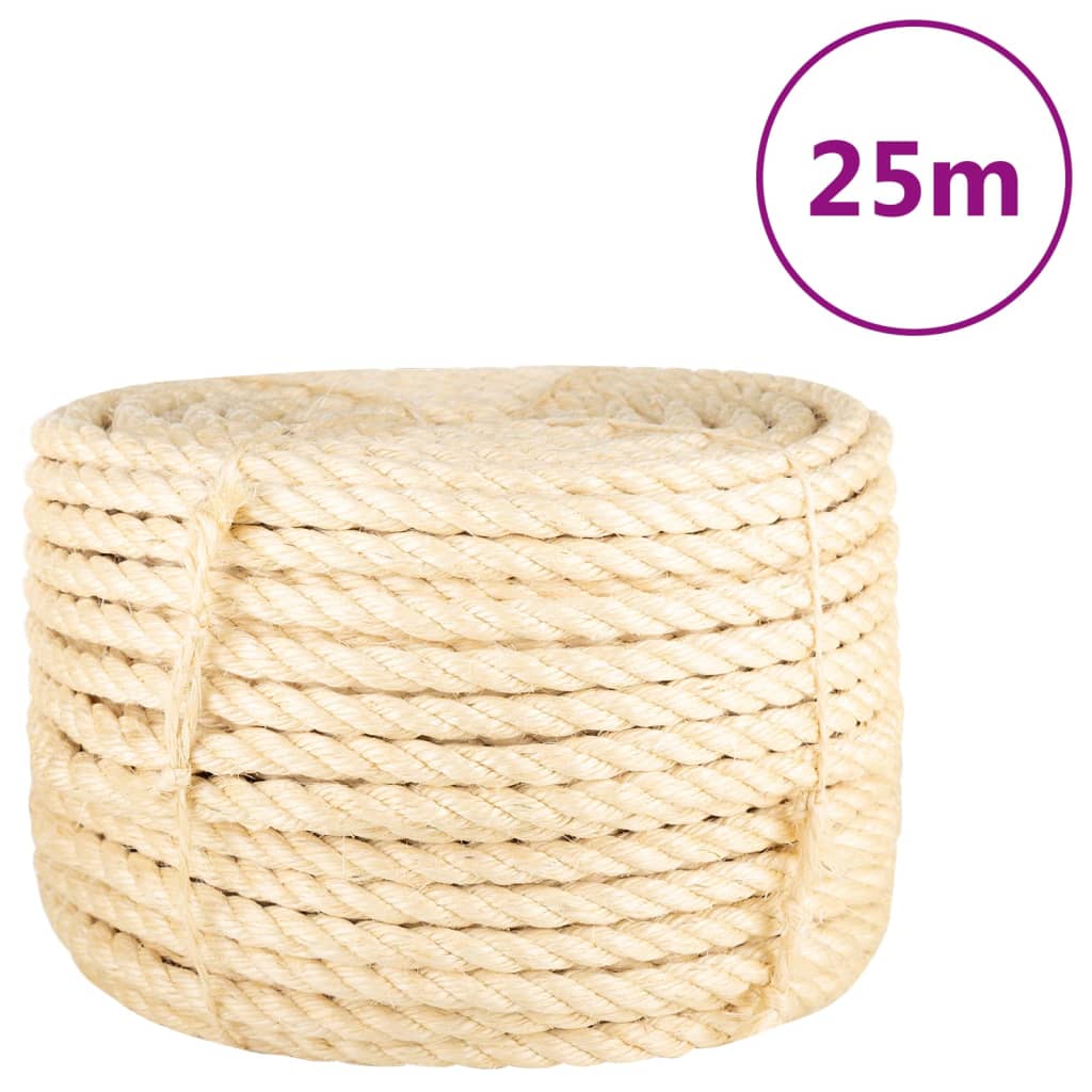 Rope 100% Sisal Length 25 m 16 mm