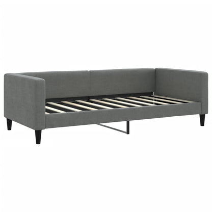 vidaXL Daybed with Trundle and Drawers Dark Grey 90x190 cm Fabric 4