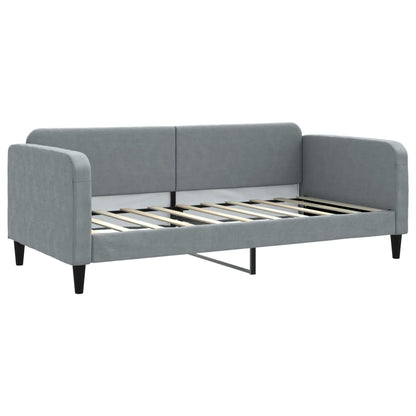 vidaXL Daybed with Trundle and Drawers Light Grey 90x190 cm Fabric 4