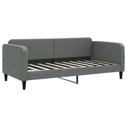 vidaXL Daybed with Trundle and Drawers Dark Grey 90x190 cm Fabric 4
