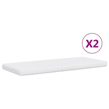 vidaXL Daybed with Trundle and Mattresses Light Grey 90x190 cm Velvet 6