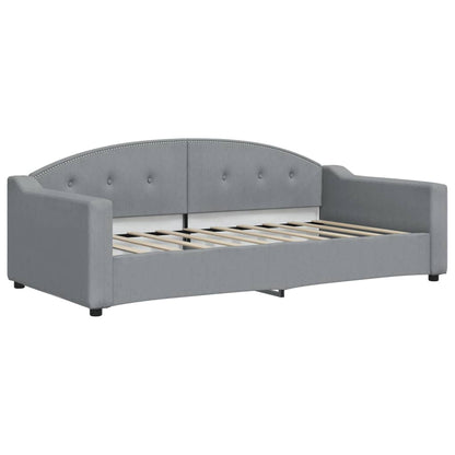 vidaXL Daybed with Trundle and Drawers Dark Grey 90x190 cm Fabric 4