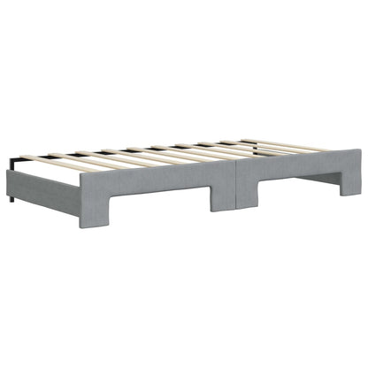vidaXL Daybed with Trundle and Drawers Dark Grey 90x190 cm Fabric 5